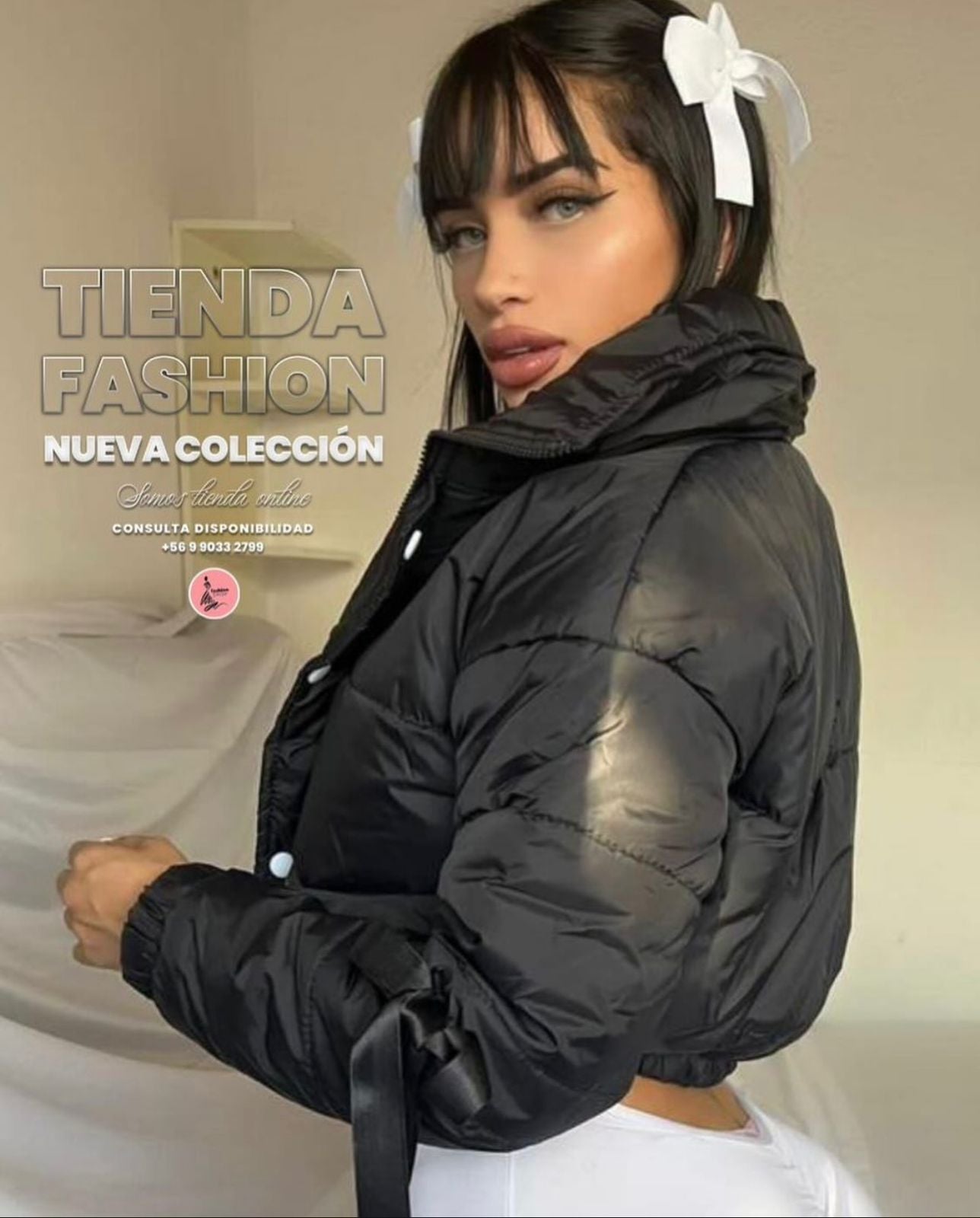 Chaqueta Acolchada con Moños