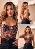 Body Animal Print Espalda Descubierta