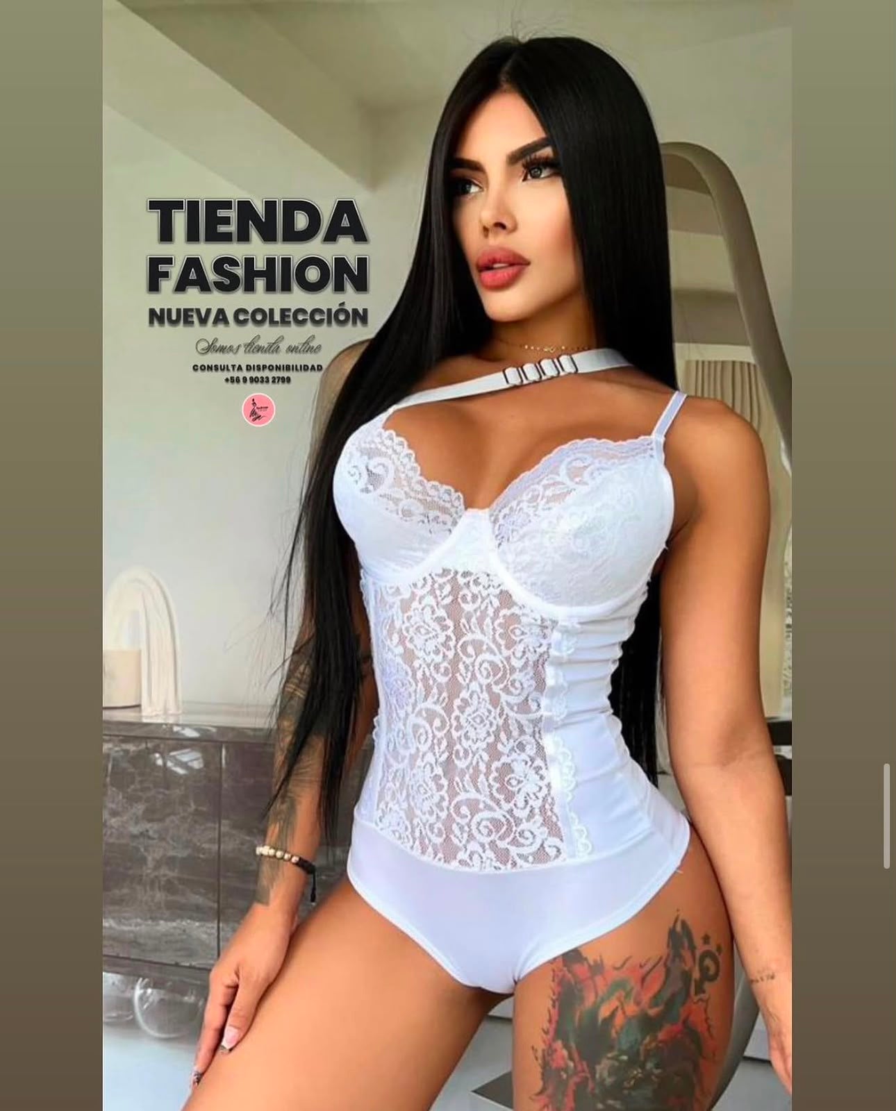 Body Blanco Encaje Floral con Copa